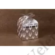 Kép 1/4 - 2 db 18*9*9 cm-es összehajtható ezüst színű karácsonyi mintás ajándék doboz