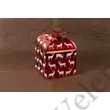 Kép 3/4 - 2 db 18*9*9 cm-es összehajtható piros karácsonyi mintás ajándék doboz