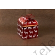 Kép 3/4 - 2 db 18*9*9 cm-es összehajtható piros karácsonyi mintás ajándék doboz