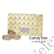 Kép 3/6 - 3 db 11,8*19,3 cm-es összehajtható arany karácsonyi mintás cukorka alakú ajándék doboz