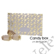 Kép 4/6 - 3 db 11,8*19,3 cm-es összehajtható arany karácsonyi mintás cukorka alakú ajándék doboz