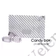Kép 1/6 - 3 db 11,8*19,3 cm-es összehajtható ezüst karácsonyi mintás cukorka alakú ajándék doboz