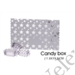 Kép 4/6 - 3 db 11,8*19,3 cm-es összehajtható ezüst karácsonyi mintás cukorka alakú ajándék doboz