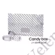 Kép 5/6 - 3 db 11,8*19,3 cm-es összehajtható ezüst karácsonyi mintás cukorka alakú ajándék doboz