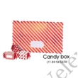 Kép 4/6 - 3 db 11,8*19,3 cm-es összehajtható piros karácsonyi mintás cukorka alakú ajándék doboz