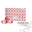 Kép 6/6 - 3 db 11,8*19,3 cm-es összehajtható piros karácsonyi mintás cukorka alakú ajándék doboz