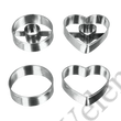 4 részes fém Metaltex linzer kiszúró készlet