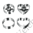 Kép 2/4 - 4 részes fém Metaltex linzer kiszúró készlet