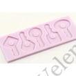 MARCIPÁN/FONDANT MINTÁZÓ SZILIKON KULCS FORMA (5-ÖS)