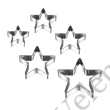 Kép 2/2 - 5 részes fém Metaltex 5 ágú csillag süti kiszúró készlet