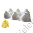 6 adagos habcsók alakú szilikon mousse forma