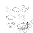Kép 2/3 - 7 részes műanyag dinoszaurusz kiszúró készlet Tescoma Delícia Kids