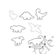 Kép 2/3 - 7 részes műanyag dinoszaurusz kiszúró készlet Tescoma Delícia Kids