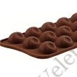 Csokoládébarna félgömb bonbon forma