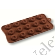 Kép 2/3 - Csokoládébarna félgömb bonbon forma