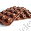 Kép 1/3 - Csokoládébarna félgömb bonbon forma 