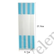 2 db 9*28 cm-es kék fehér csíkos celofán tasak