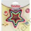 Kép 2/2 - Metaltex 4 részes műanyag csillag alakú süti kiszúró készlet