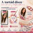 Prémium egyedi tervezésű kerek tortaostya – 20 cm