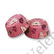Kép 6/10 - Rózsaszín alapon csokornyakkendős nyuszis, hímes tojásos húsvéti muffin papír
