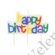 Színes Happy Birthday szülinapi gyertya