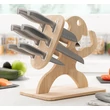 InnovaGoods késkészlet fa állvánnyal, 7 darabos