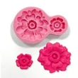 2 méretű virágos szilikon fondant formázó