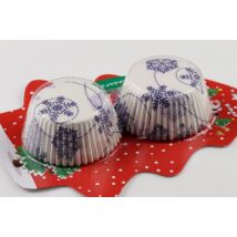 Karácsonyi hópelyhes muffin papír 50 db