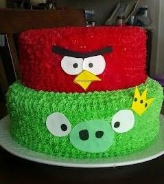2 emeletes Angry Birds torta