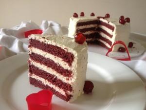 Red velvet cake szelet