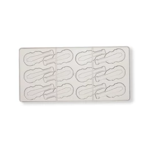 12 adagos hegedű alakú polikarbonát bonbon forma