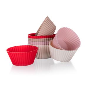 12 db 6 cm-es színes Banquet szilikon muffin kapszli