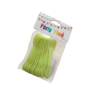 12 db színes műanyag kiskanál