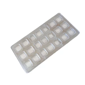 2,5 cm-es négyzet alakú polikarbonát bonbon forma