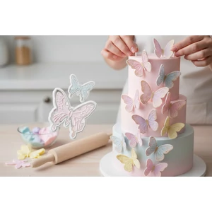 2 részes pillangó alakú nagy méretű fondant kiszúró készlet