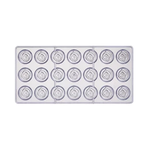 21 Adagos Rózsa Bonbon Készítő Forma – Polikarbonát, Profi Minőség