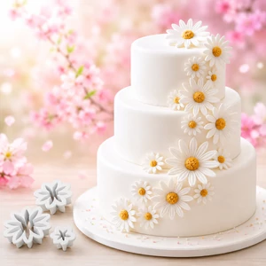 3 részes margaréta fondant kiszúró készlet