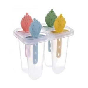 4 adagos műanyag jégkrém készítő forma gyümölcsös pálcikával