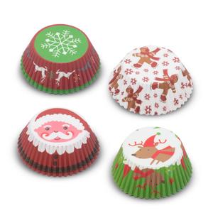 4 -féle színes karácsonyi muffin papír (100 db)