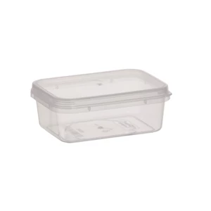 5 db kicsi szögletes műanyag ételtároló doboz tetővel