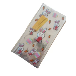 50 db nyuszis húsvéti celofán tasak lezáróval