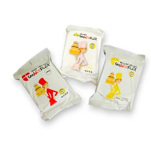 Smartflex fondant massza csomag tortadíszítéshez (piros, sárga,fehér)