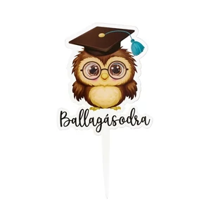 Baglyos ballagási tortadísz beszúró