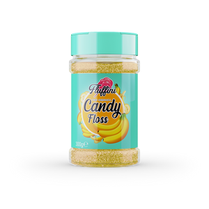 Banán ízesítésű vattacukor alapanyag 300 g