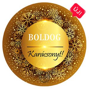 Boldog Karácsonyt arany hópelyhes tortaostya