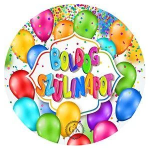 Boldog szülinapot feliratos tortaostya