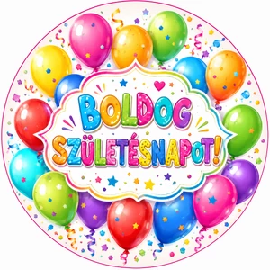 Boldog szülinapot feliratos tortaostya