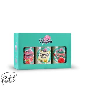 Eper, vanília és görögdinnye ízesítésű vattacukor alapanyag szett 3*150 g