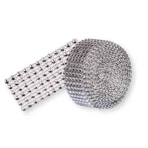 Ezüst strassz szalag tortára