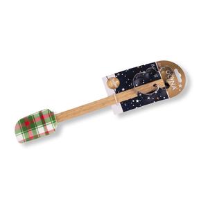Fa nyelű szilikon spatula hóember kiszúróval